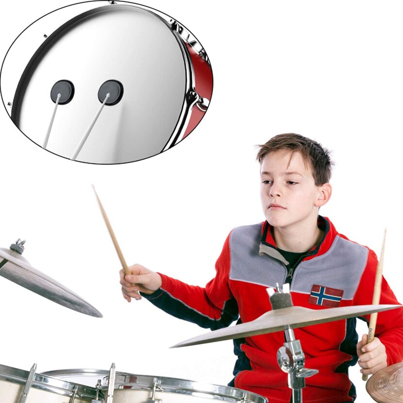 6pcs/set Drum Mute Pads Drum Damper Silicone Pads Drum Mute Shock Absorbing Pad Transparent Percussion Instrument Accessories