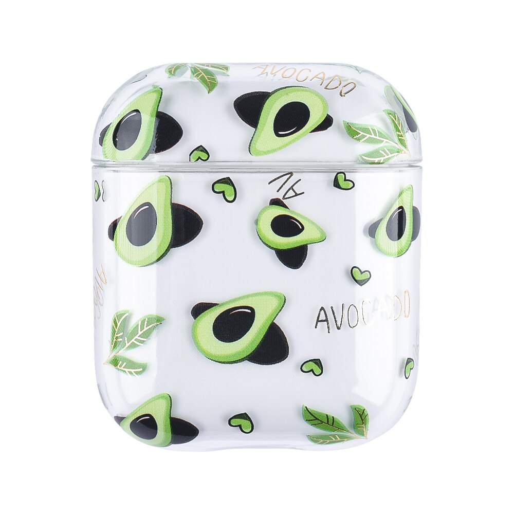 Frutas pc caso duro para airpods 2 1 fone de ouvido casos para airpods claro transparente capa do fone de ouvido: F01