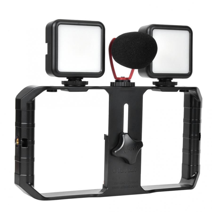 Ulanzi U-Rig Pro Smartphone Video Rig w 3 Shoe Mounts Filmmaking Case Handheld Phone Video Stabilizer Grip Tripod Mount Stand