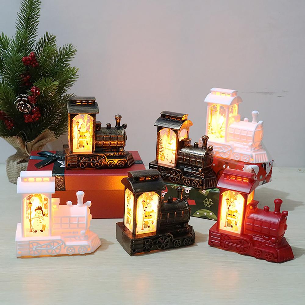 Joulu lumiukko hirvi led valot juna joulupukki hyvää joulukoristeet kotiin joulu natal navidad vuosi