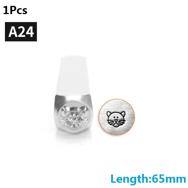 Metalen stempels voor het maken van sieraden, ponsstempels, leer hout, leer, doe-het-zelf, beginners en professionals, 6 mm, 1/4": grijs