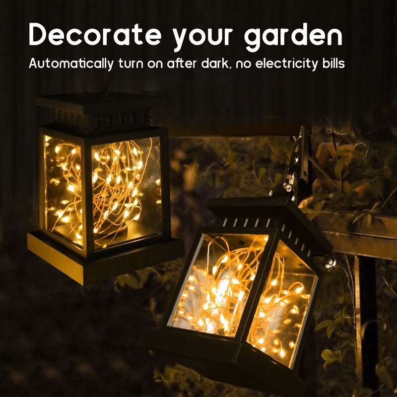 solar lights lantern solar yard decorations Solar Christmas decoration waterproof solar light garden outdoor hanging decor