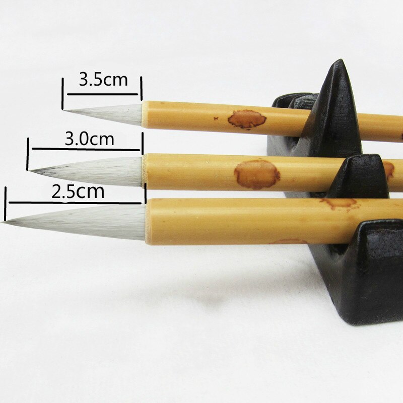 Pluma de pincel de caligrafía china tradicional chino nubes blancas bambú Pelo de lana pincel de escritura para caligrafía pincel de pintura