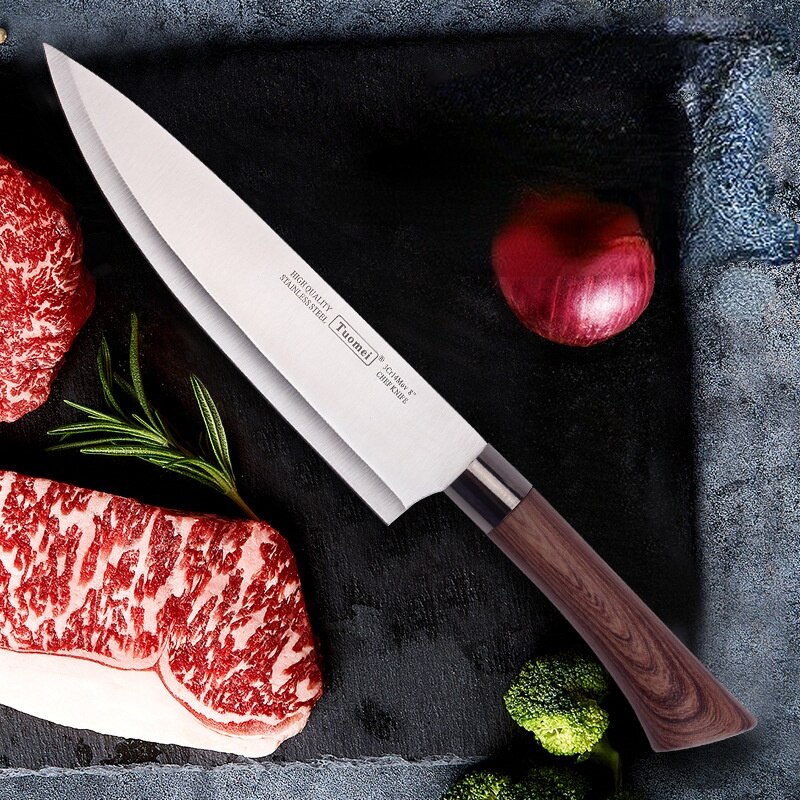 Vegetable Cutting Non-stick Chef's Knife Cutting Meat and Vegetables Multi-purpose Kitchen Stainless Steel Light and Sharp Knife