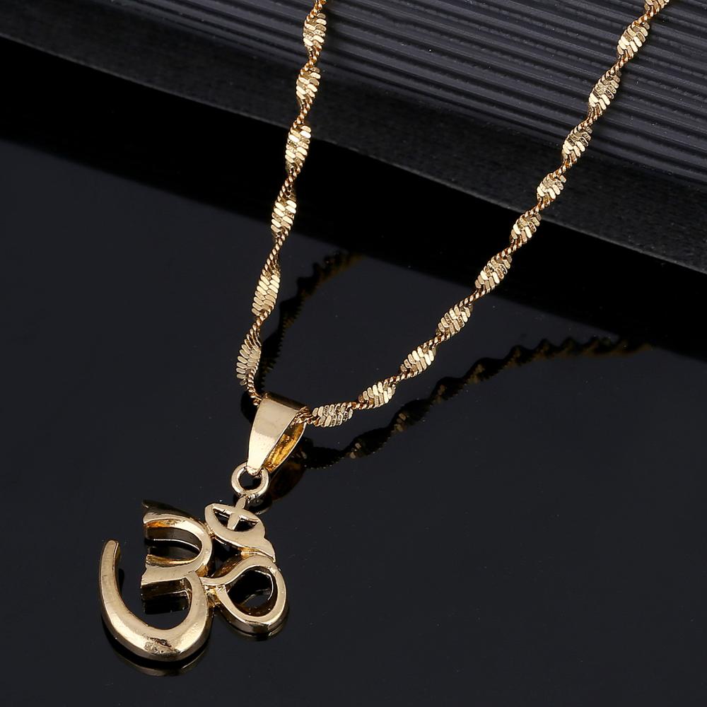 Hinduism Pendant Necklace Yoga Meditation Aum Om Ohm Sanskrit India Symbol Jewelry