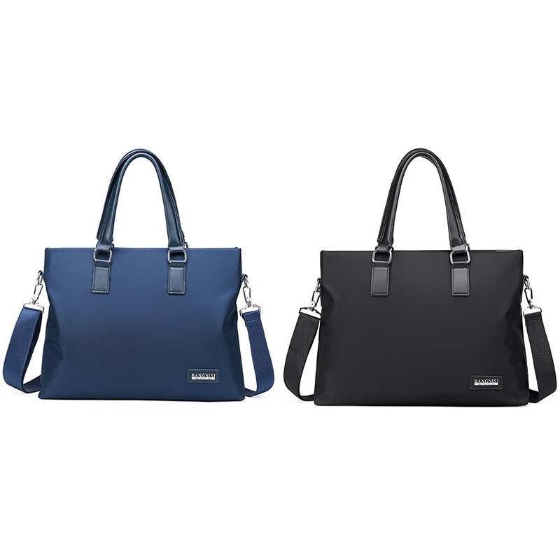 BANGNISIDAISHU homme Sac À Main Affaires Sac Grande Capacité Horizontale Pochette D'ordinateur Réglable Sac À Bandoulière