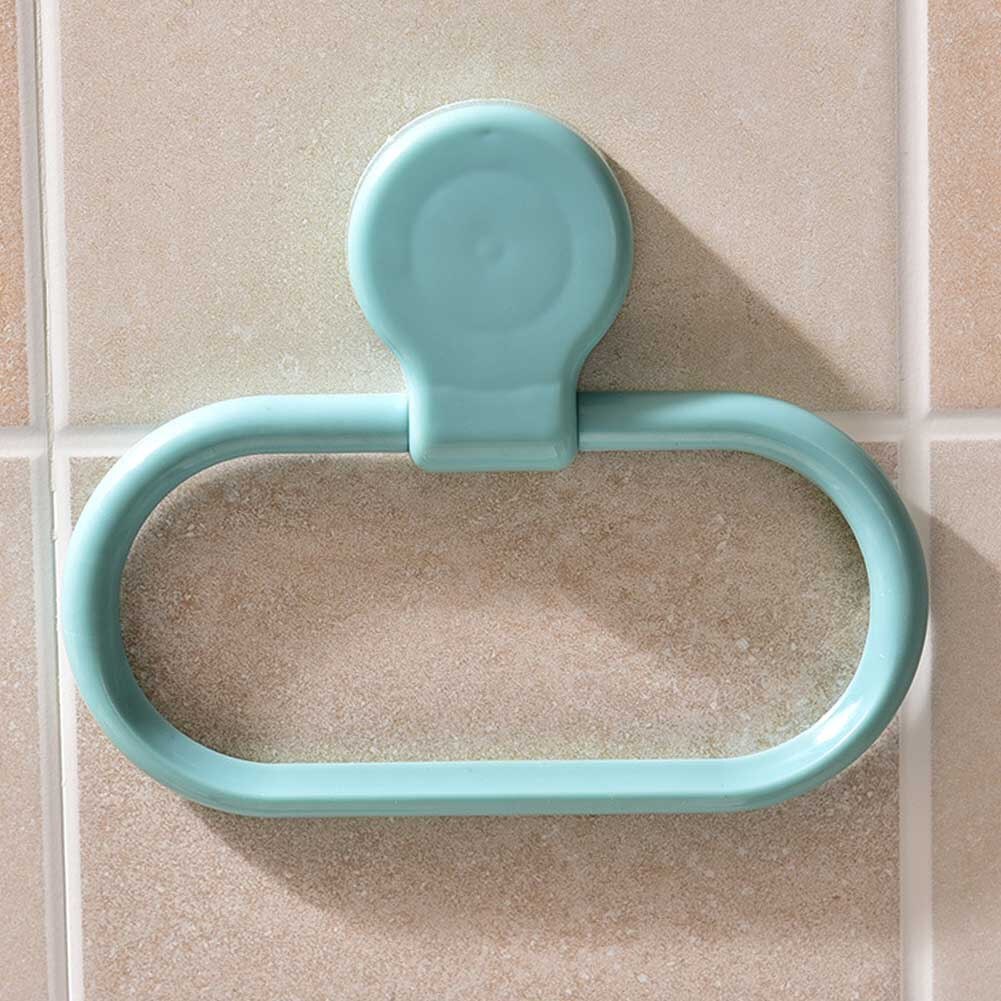 Badkamer Opslag Papier Wc Rack Ring Abs Thuis Roll Decoratie Zelfklevende Handdoek Houder Muurbevestiging Hotel Hangers Jas: Blauw