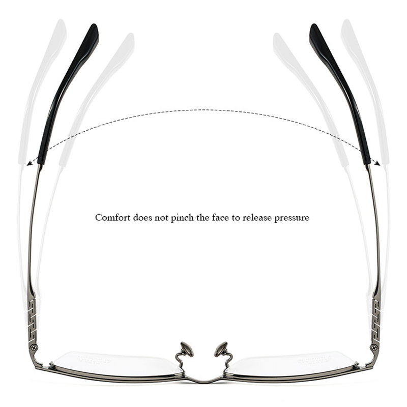 Montura de gafas de titanio puro para hombre, gafas graduadas de , a la , estilo de negocios, T8607T