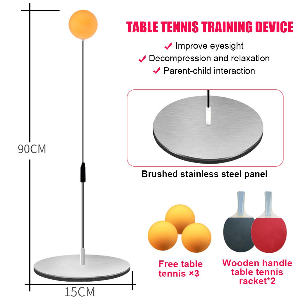 Pingpong Trainer Table Tennis Trainer Racquet Movement Athletics Stainless Steel Wood Table Tennis Practice Game Racket Play