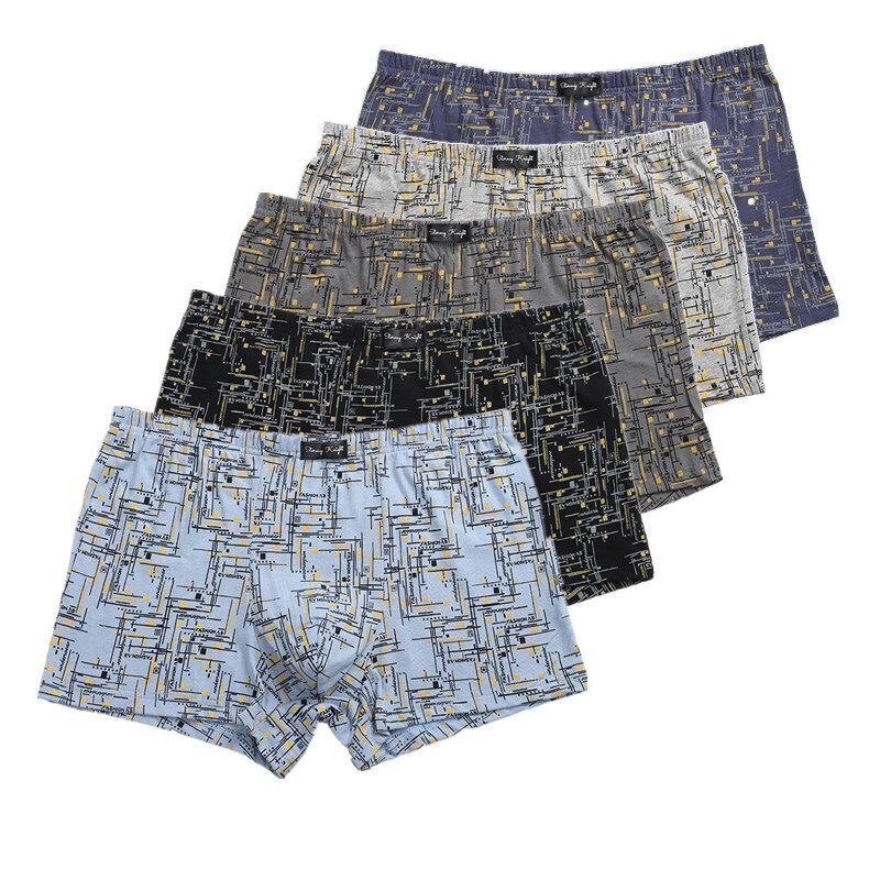 4PCS/Lot 6XL 5XL 100% Cotton Loose Boxers Four Shorts Underpants Men'S Boxers Shorts Breathable Underwear printing Comfortable: 5XL 85-95KG