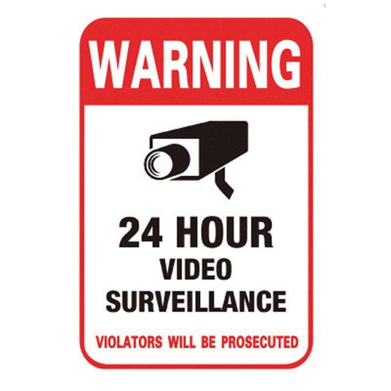 10 stks Video Surveillance Waarschuwing Teken Sticker Cctv Premium zelfklevende Waterdichte PVC Sticker