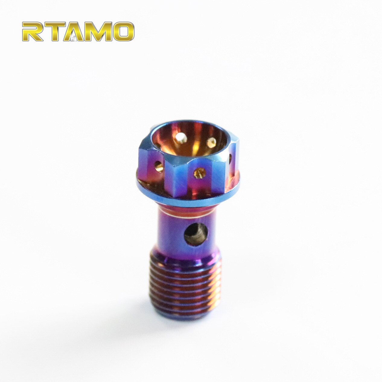 Titanium Banjo Bolts M10x1.0/1.25Px19 Hexagon Hollow Head Screws For Brake Hose Line Master Cylinder Motorcyle Parts