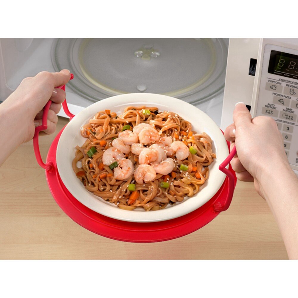 Sweettreats 4 in 1 magnetron plastic standaard, het is een voedselschaal, een plastic stapelaar een deksel en een koelrek warmte en anti