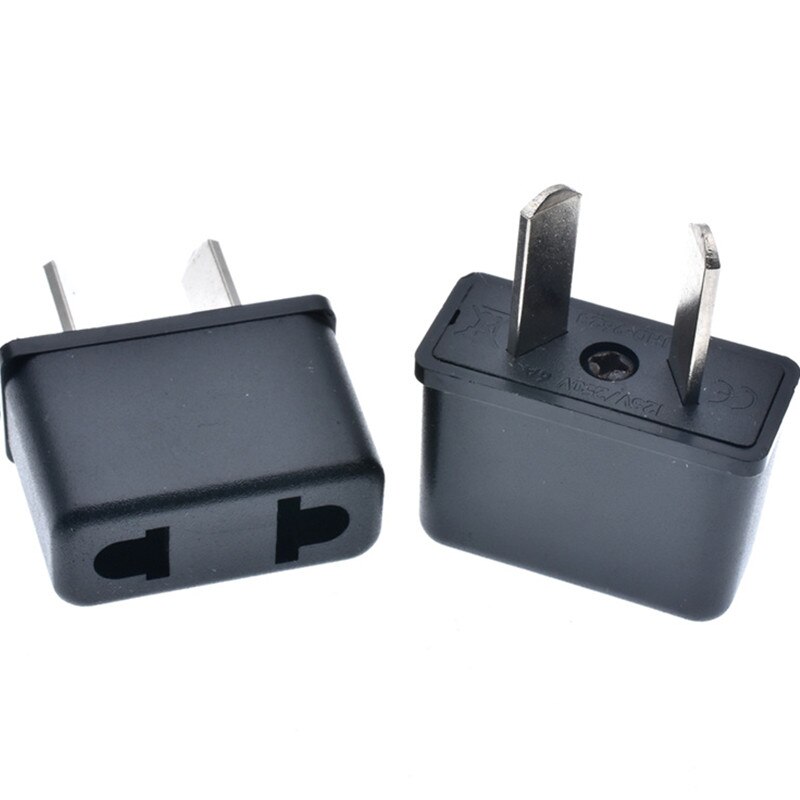 10 X AU 2 Pin Mini Adapter Change EU /US/Japan Plug Max. 250V 6A White