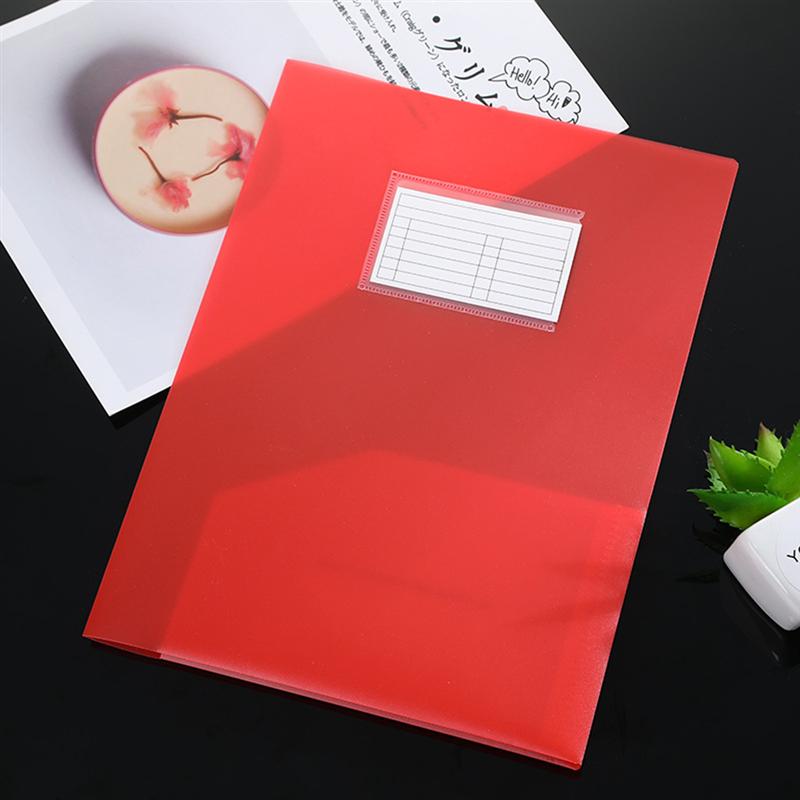 6pc A4 Paper File Folder Transparent PP Document Bags for School Supplies and Office Accessories Paper Organizer Random Color