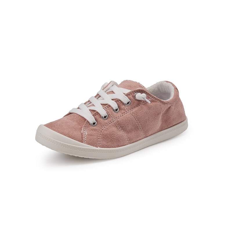 Schoenen dames grijze canvas sneakers veterschoenen platte loafers comfortabele vulkanische schoenen casual