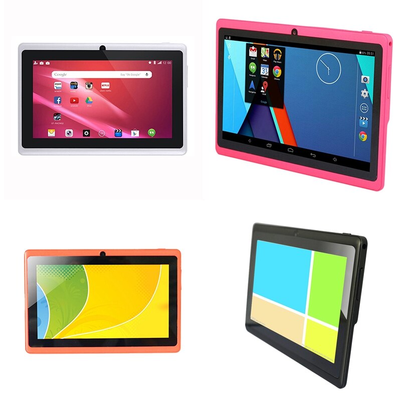 Tableta de 7 pulgadas para niños, Tablet con Android, cuatro núcleos, cámara Dual, WiFi, juego educativo, para niños y niñas