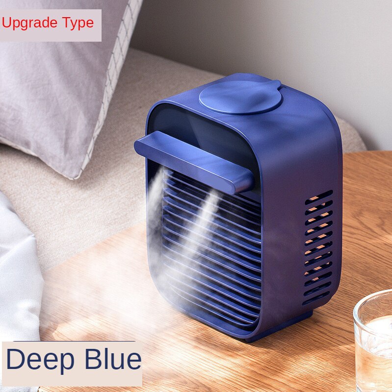 Usb Draagbare Mini Airconditioning Koeling Slaapkamer Huishoudelijke Airco Ventilator Mobiele Airconditioning Ventilator: blue