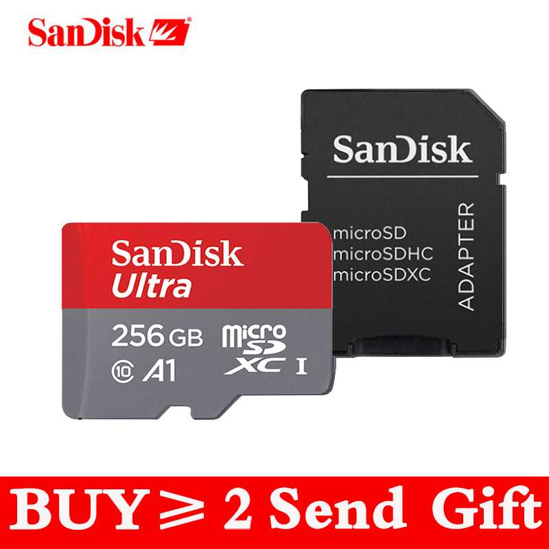 SanDisk Ultra 128GB 64GB 16GB 200GB Memory Cards in micro SD Card 32GB Class 10 80MB/S UHS-I microSDXC SDHC 100% Original: 256G-AP