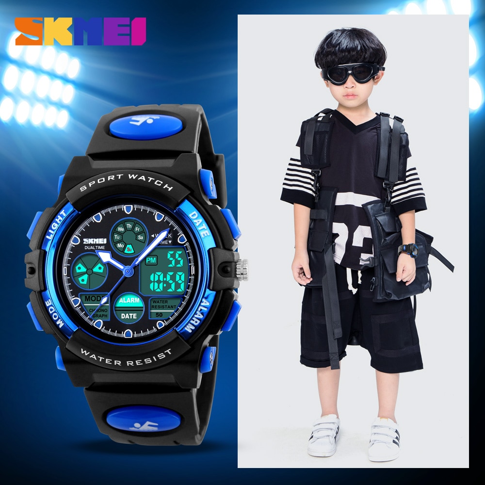 Skmei 1163 Waterdicht Kinderen Digitale Elektronische Quartz Horloges Klok Mode Sport Horloges Voor Kids Jongens Meisjes Relojes