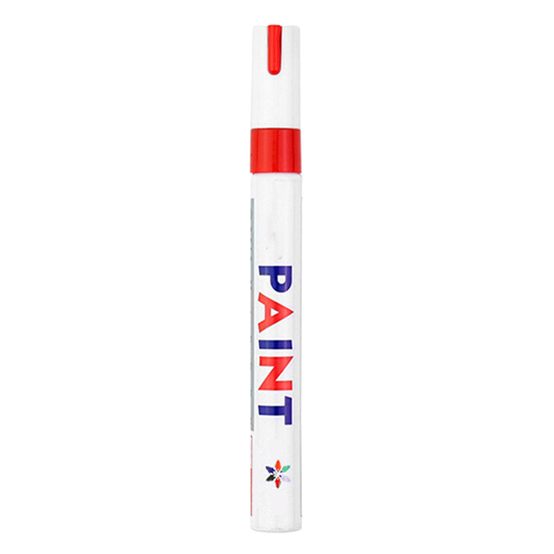 1 stück Bunte Permanent Farbe Marker Wasserdicht Weiß Marker Reifen Lauffläche Gummi Stoff Farbe Metall 12 Farben Farbe Marker Stifte: Rot