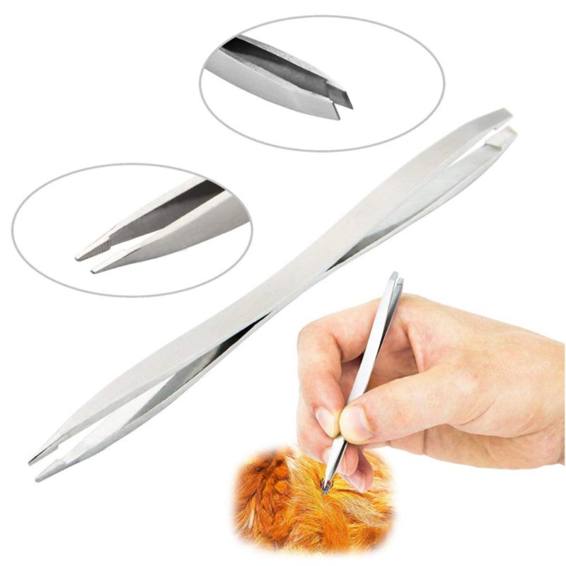 3 Pcs Durable Stainless Steel Tick Puller Point Clip Clamp Pet Deworming Tool for Dogs and Cats Health Cleaning