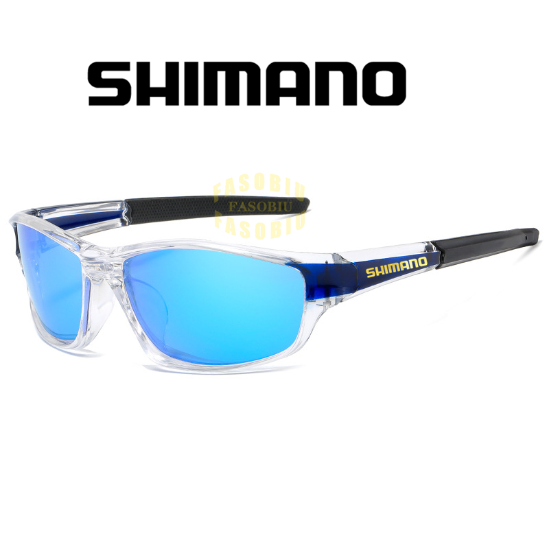 Shimano-gafas de sol polarizadas de una pieza para hombre, lentes de sol clásicas para pesca, gafas de sol para conducir, gafas de sol para ciclismo, gafas de viaje Vintage: 07
