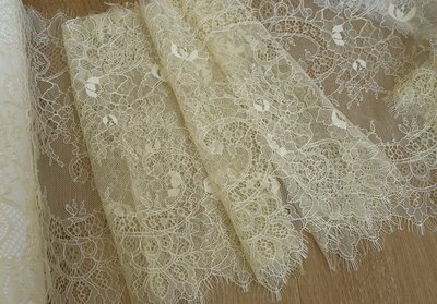 Breite 35CM länge 3 Meter exquisit wimpern spitze DIY kleidung zubehör hohl schleier hochzeit kleid stoff: Gelb