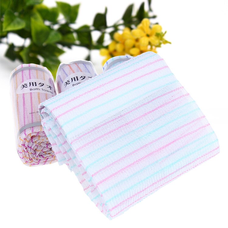 Toalla de baño coreana, Toalla de baño exfoliante, larga, limpia, viscosa, Toalla de baño