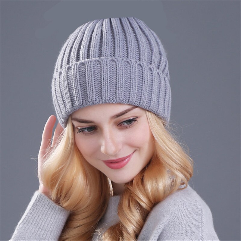 [Xthree] Keep warm winter hat for women girl &#39;s wool hat knitted beanies cap thick female cap