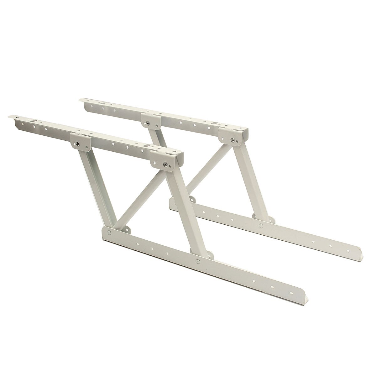 2Pcs Vouwen Lente Thee Tafel Scharnier Meubels Lift Up Top Mechanisme Hardware Lifting Rack Plank Voor Koffie Computertable: WHITE