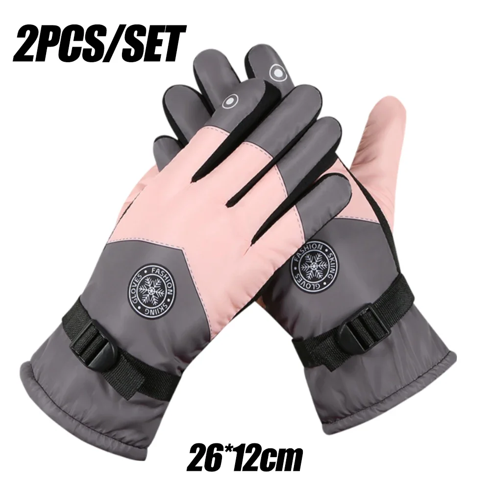 Gants de Ski gants d'hiver pour femmes hommes mitaines de Snowboard gants pour écran tactile motoneige moteur gant de neige thermique imperméable: green