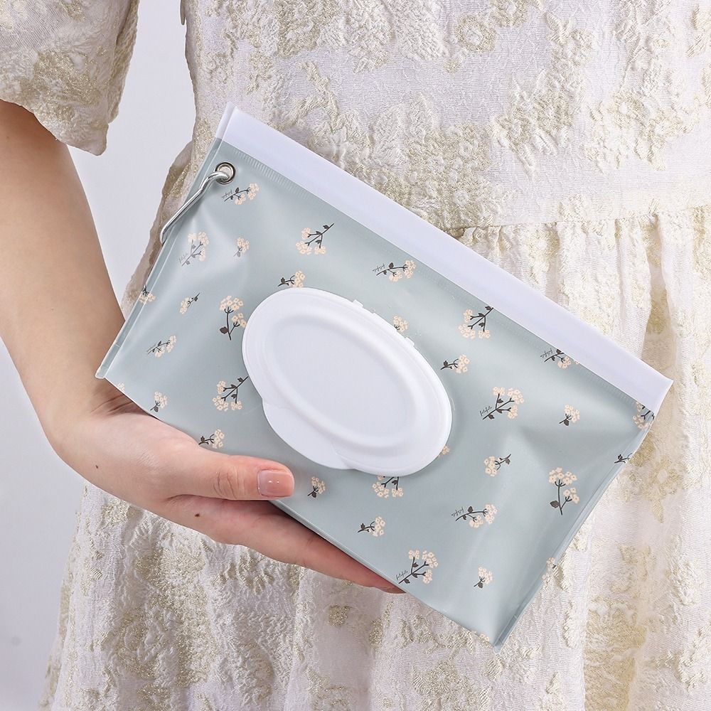 Eva Baby Nat Doekje Draagbare Gesp Doekjes Houder Case Flip Cover Snap-Strap Herbruikbare Navulbare Natte Doekje Buitensue Doos
