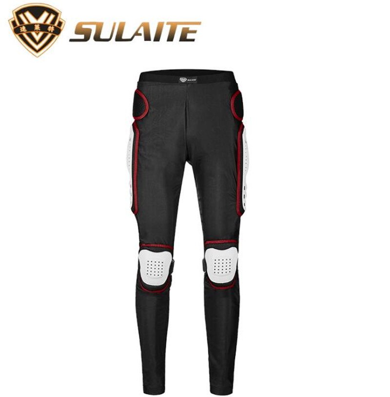 SULAITE spodnie motocyklowe długie zbroje motocyklowe spodnie motocrossowe łyżwiarstwo kolarstwo sprzęt ochronny Motocross Hip Protector: long pants bw / S
