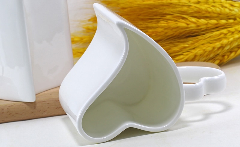 300ml, 2 stk/parti, termokop, der elsker porcelæn, nye espressokopper, hjerteformet krus, bryllup, hvid porcelænskop
