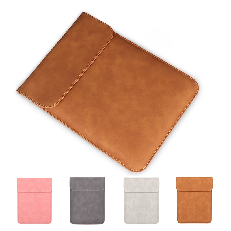 Weiche PU Leder Tasche Laptop Sleeve Für Macbook Air Pro 11 12 13,3 14 15 zoll Notebook Tablet Fall Abdeckung für Xiaomi Asus Frauen Männer