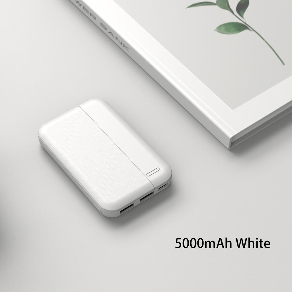 CASEIER 10000mAh Mini batterie externe pour chauffer les vêtements ceinture gants écharpe Speical externe chargeur de batterie portable pour réchauffer l'utérus: 5000mAh White