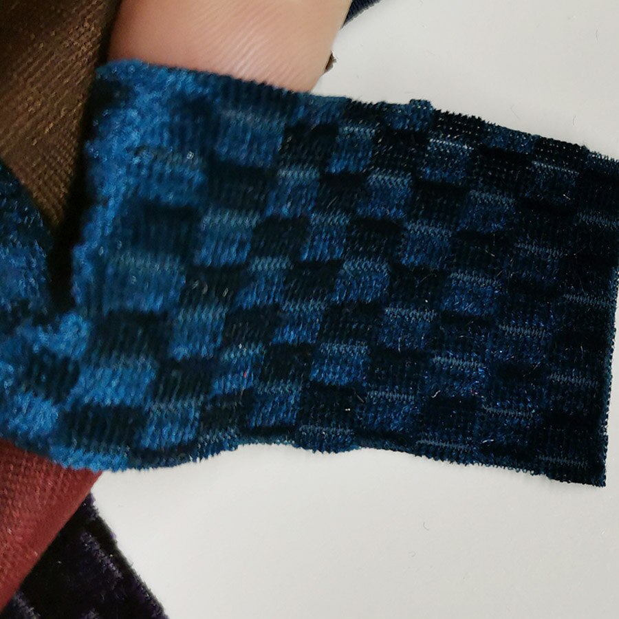 Fluwelen stof jurk reliëf prachtige stof voor overhemd kleding zacht fluweel huis textiel gordijn: 3 blauwgroene / 1 tuin -92cm