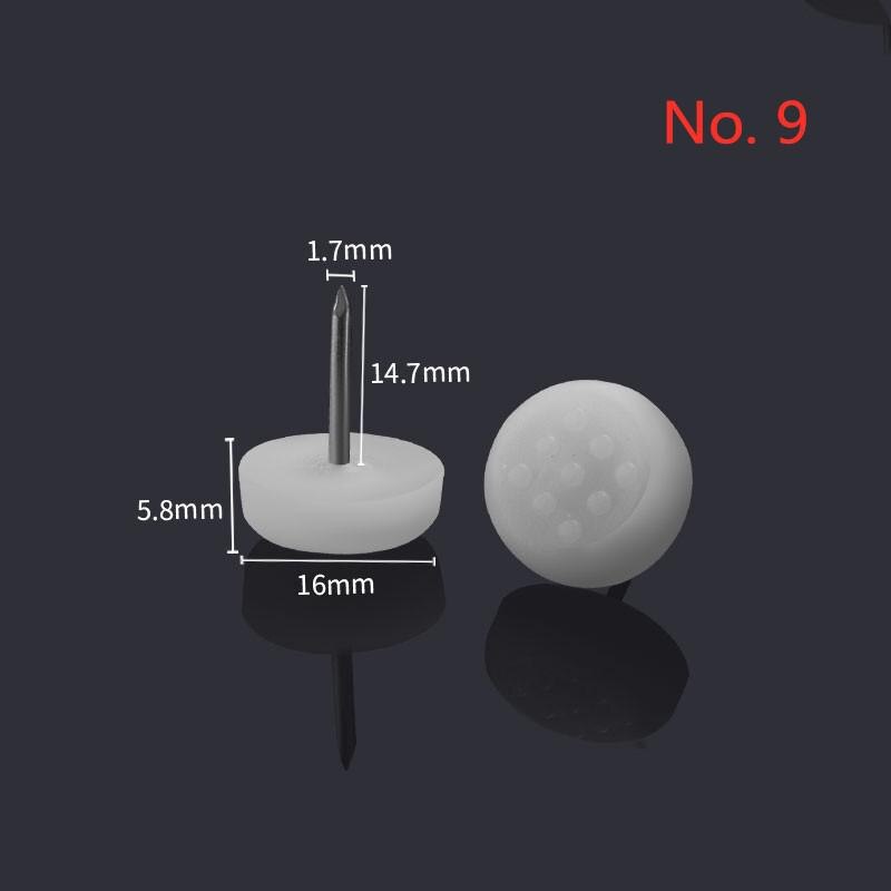 20 Stks/partij 10Mm/14Mm/17Mm Meubels Plastic Voet Nail Sofa Tafel En Stoel Kruk Nylon vocht Proof Antislip Pad Geluid Anch: No. 9