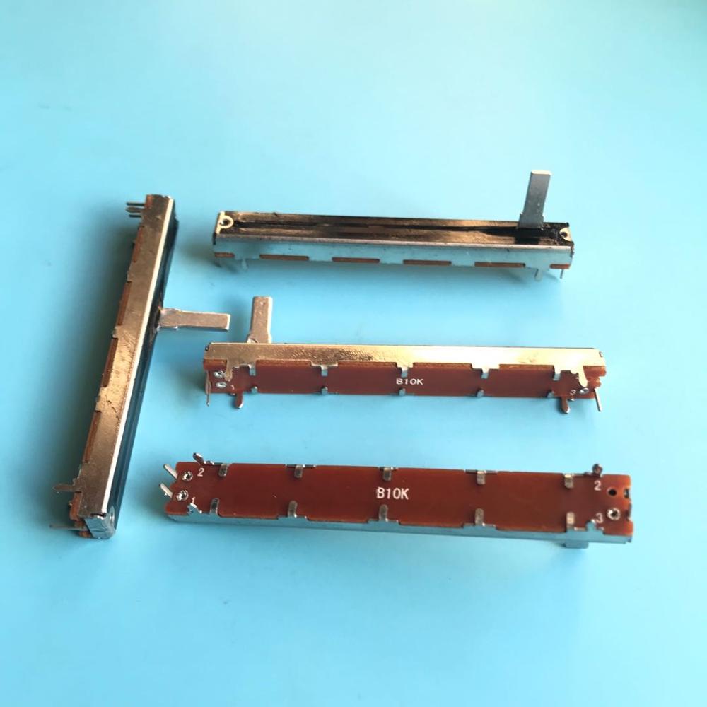 20 piezas para mezclador Mono potenciómetro de Fader SL6021N B10K/mango longitud 15mmC potenciómetro de deslizamiento recto