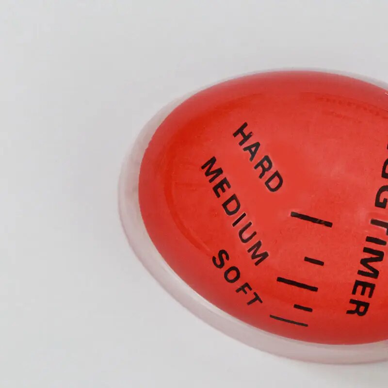 1pcs Egg Color Changing Timer Eco-Friendly Resin Egg Timer Red Timer Tools Yummy Soft Hard Boiled Eggs Cooking