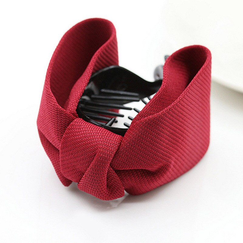 LNRRABC 1PC 10 Kleuren Solid Grid Grote Bows Ties Paardenstaart Vrouwen Korte Promotionele Haar Klauwen