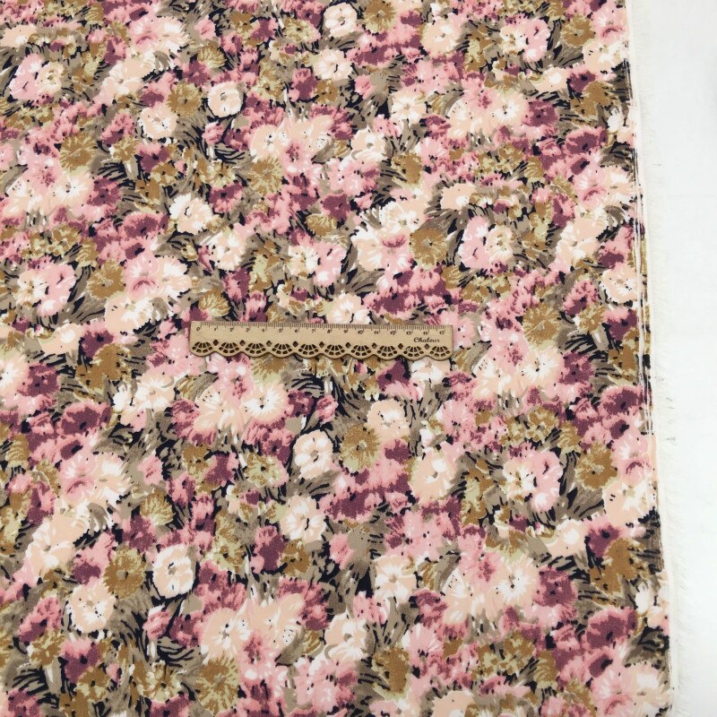 100x150cm Printed Chiffon Fabric for Dress By The Meter Breathable Soft Flower Print Chiffon Fabric Material for DIY Sewing