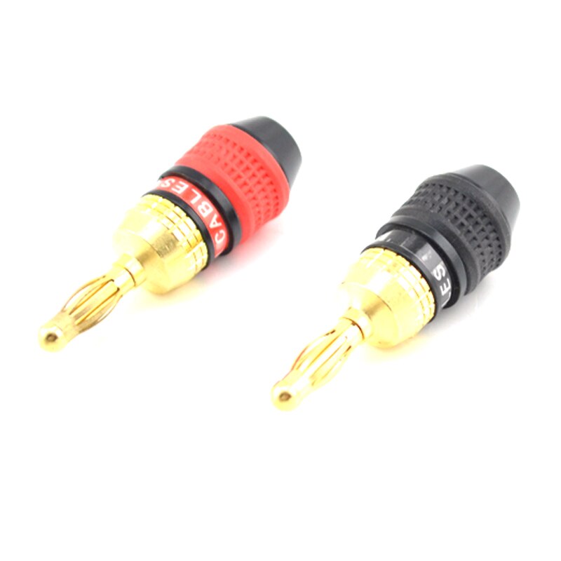 4pcs Hi-end Aurum Pro Series 24k Gold plated plug Connector Banana Plugs hifi speaker banana plugs