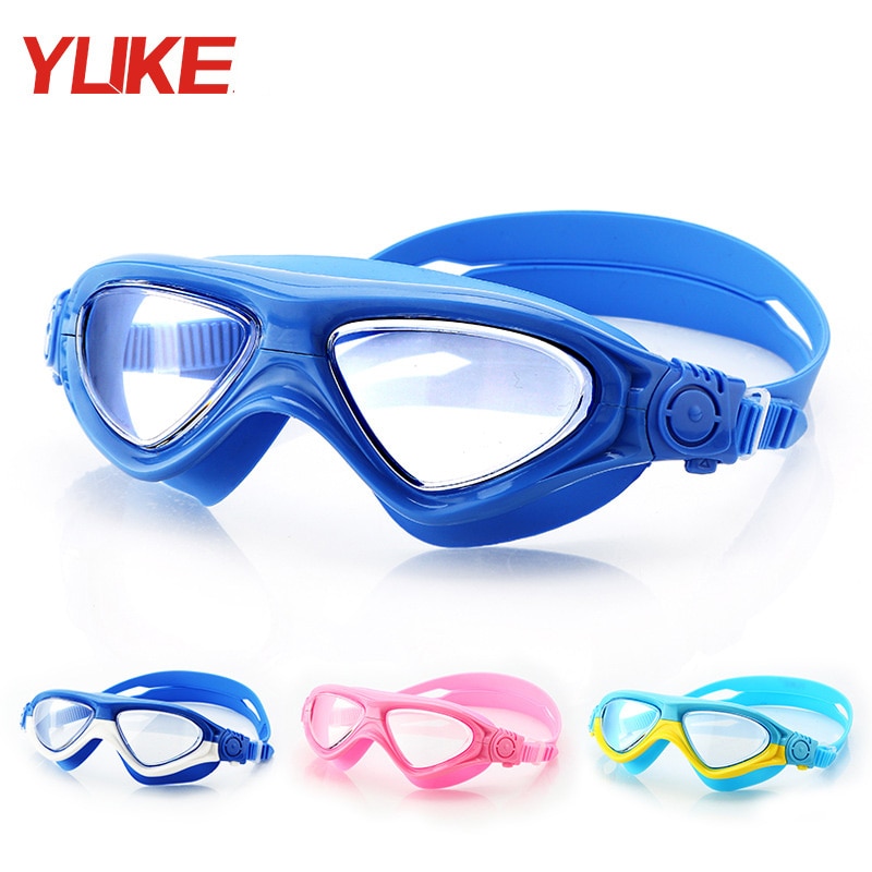 YUKE Kids Swimming Goggles Summer Waterproof HD Anti Fog Transparent Lense For Boys Girls Children Swim Eyewear Glasses