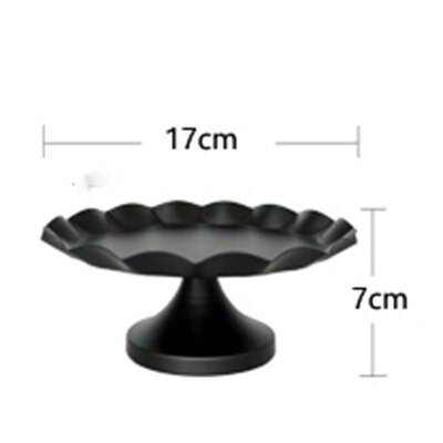 SWEETGO 4"/6"/8" Metal Cake Stand Black Color Cupcake Plate Tools Perfume Tray Candy Bar Accessory for Home Decoration: Small