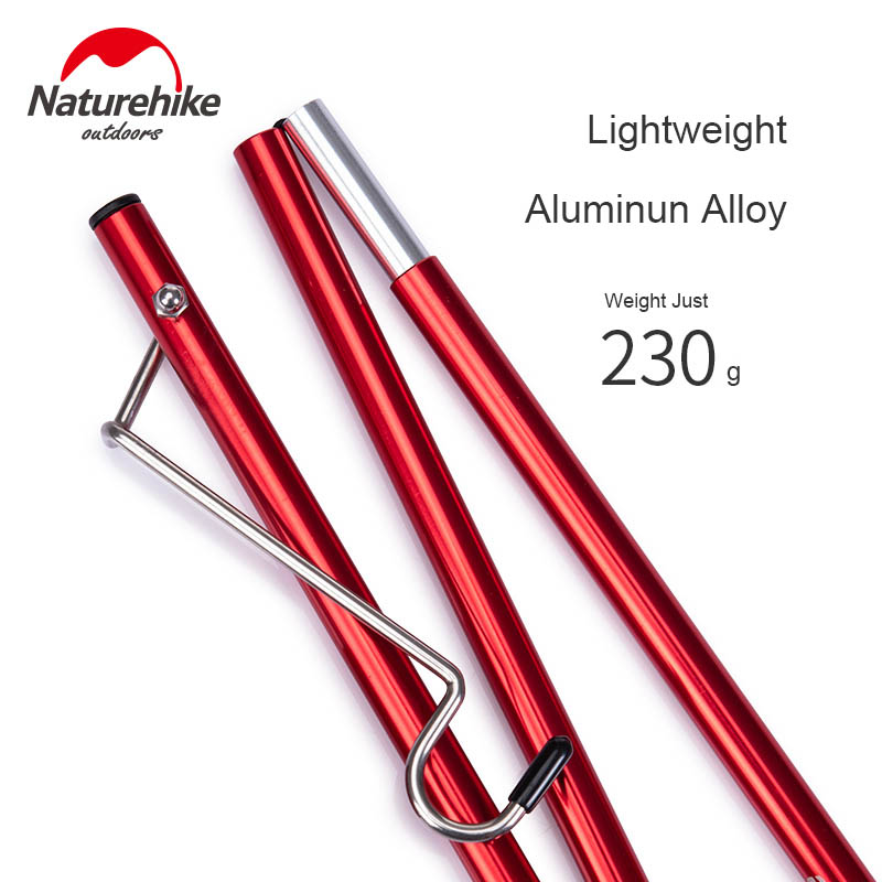 Naturehike Ultralight Small Light Pole Portable Aluminum Alloy Folding Small Lamp Pole Camping Tools Travel Camping Pole