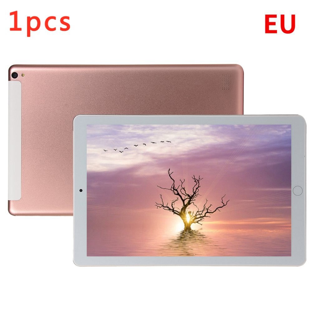 10.1 Inch Android Tablets Pc 3G Core 6Gb+64Gb Mobile Sim Card Phone Call Lcd Display Computer Tablet Pc: EU pink