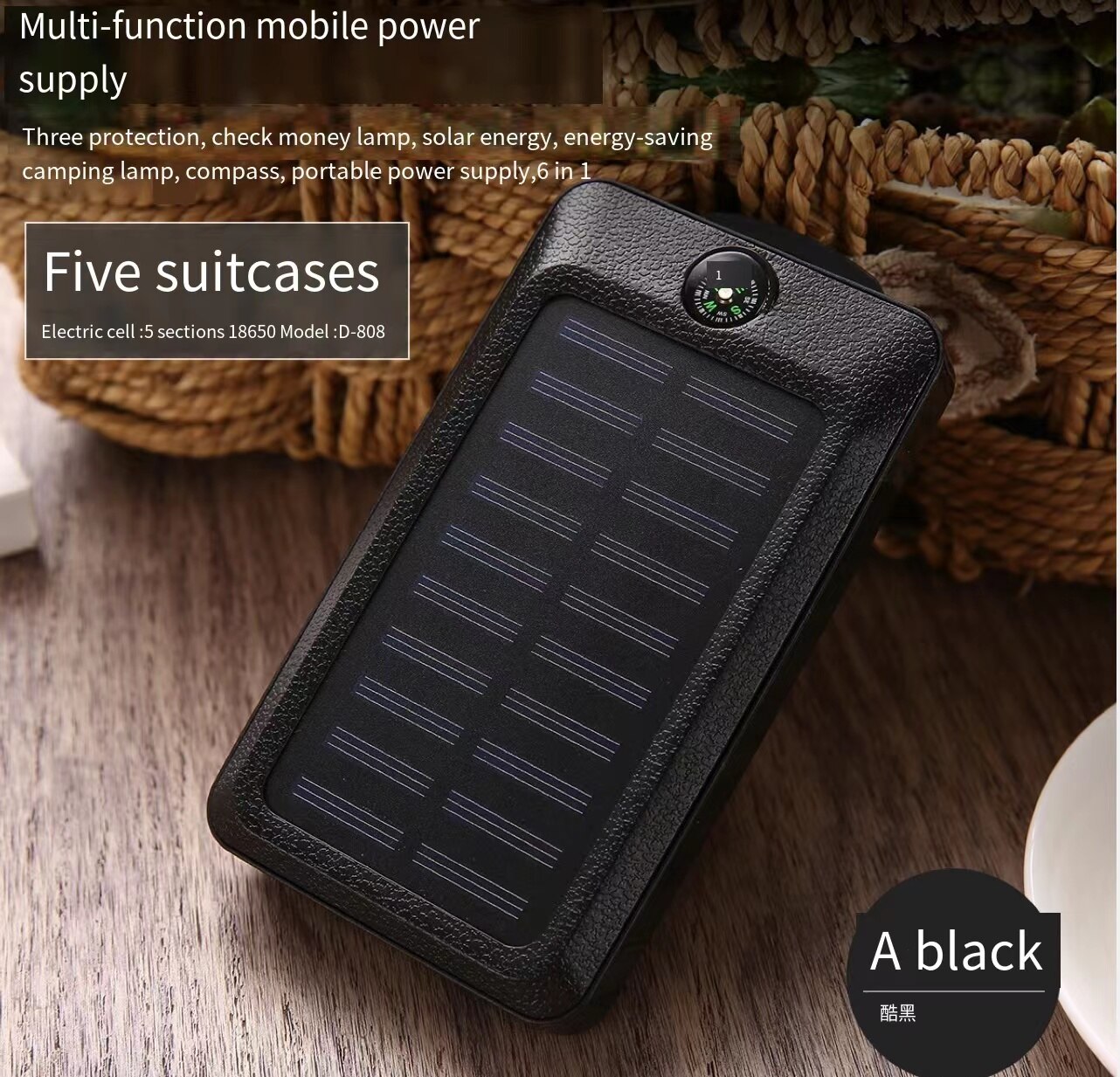 Solar Power Bank Waterdichte 10000 Mah Solar Charger Usb Poorten Externe Lader Powerbank Voor Xiaomi 5 5s Smartphone Met Led licht