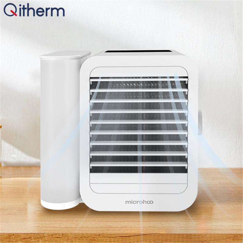 Mini Air Conditioner Touch-Screen 1000ml Water Capacity Air Cooler Fan Home Office Energy Saving Timing Cooling Fan